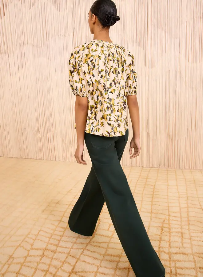 Ulla Johnson- Loli Short Sleeve Blouse- Lucent