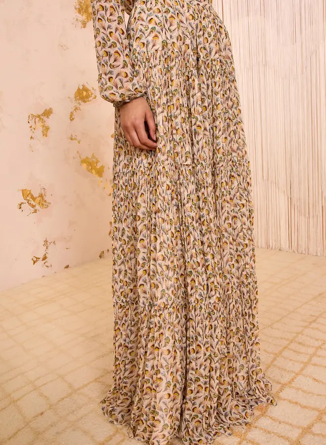 Ulla Johnson- Gaelle Silk High Waist Maxi Skirt- Swan