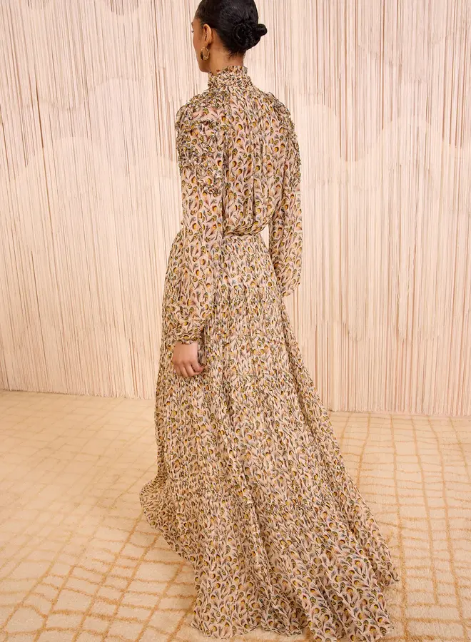 Ulla Johnson- Gaelle Silk High Waist Maxi Skirt- Swan