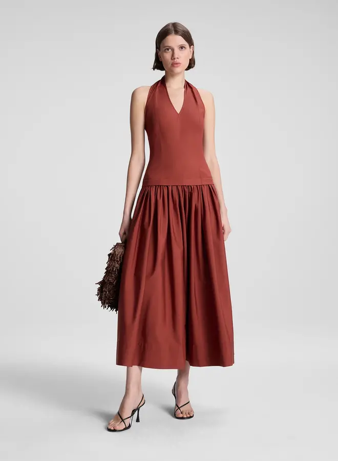 A.L.C.- Nora Dress- Dark Bosco