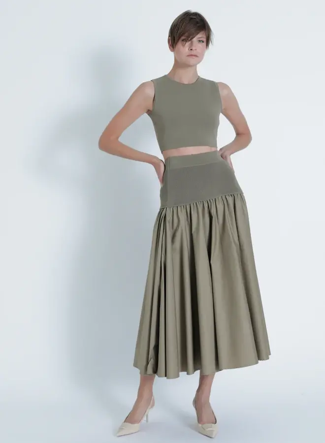 Karina Grimaldi- Riley Knit Set- Khaki