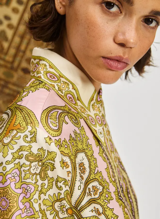 Alemais- Clemenza Silk Shirtdress- Multi