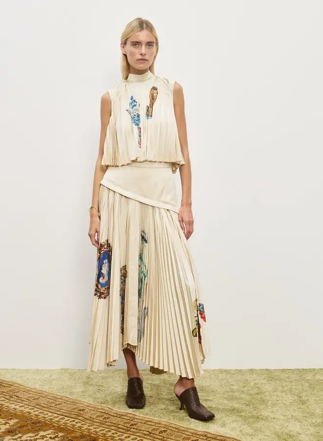 Alemais- ORAZIO PLEATED TOP- Cream