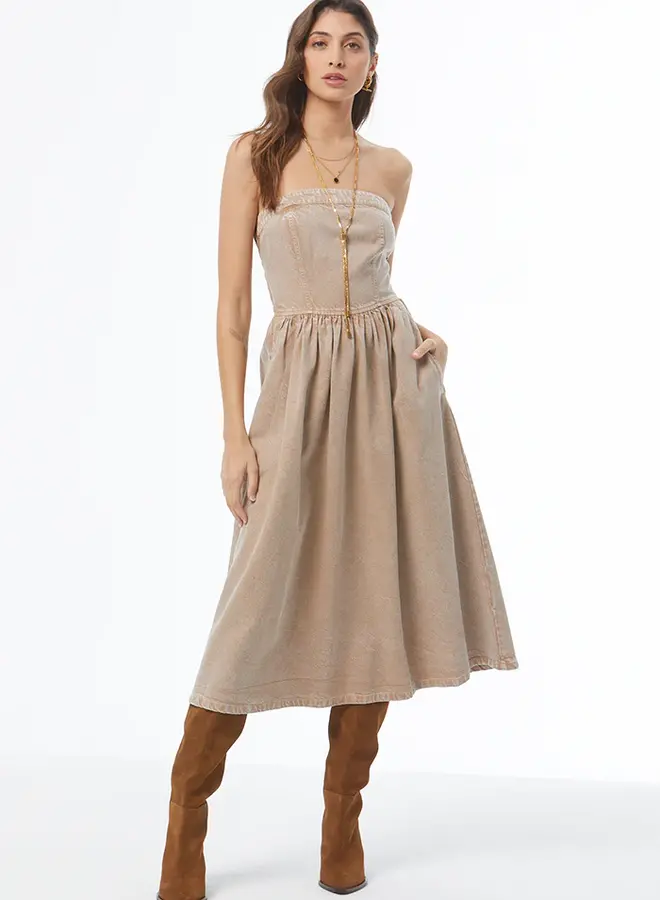 Young Fabulous & Broke- Donna Day Dress- Shitake