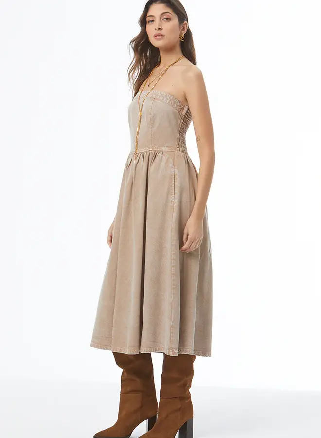 Young Fabulous & Broke- Donna Day Dress- Shitake