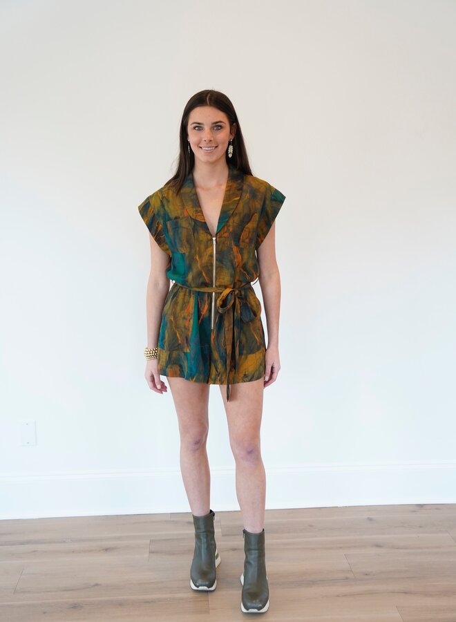 Shug- Delaney Romper- Garden Multi