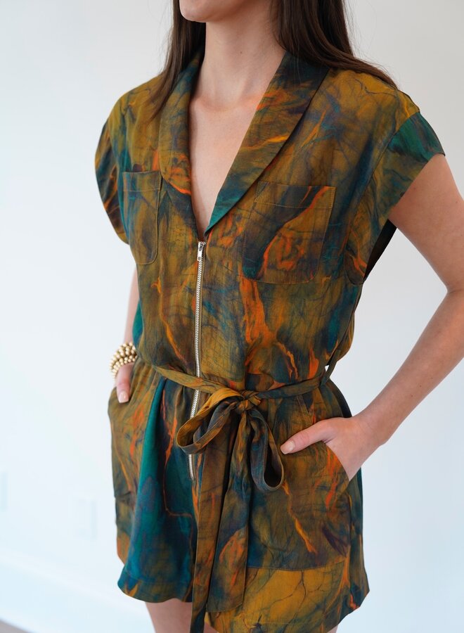 Shug- Delaney Romper- Garden Multi