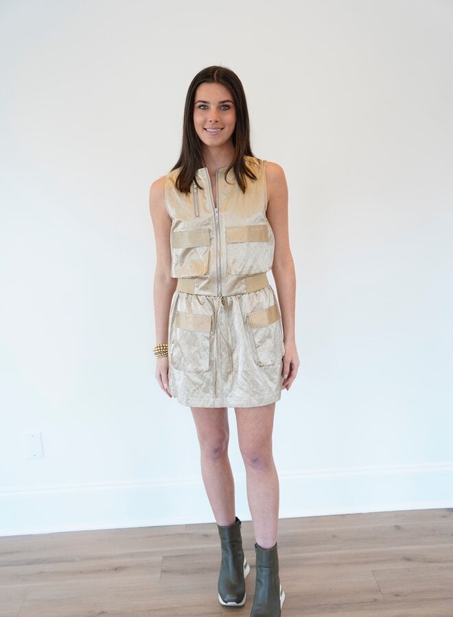 SHUG- Luckey Skirt- New Gold