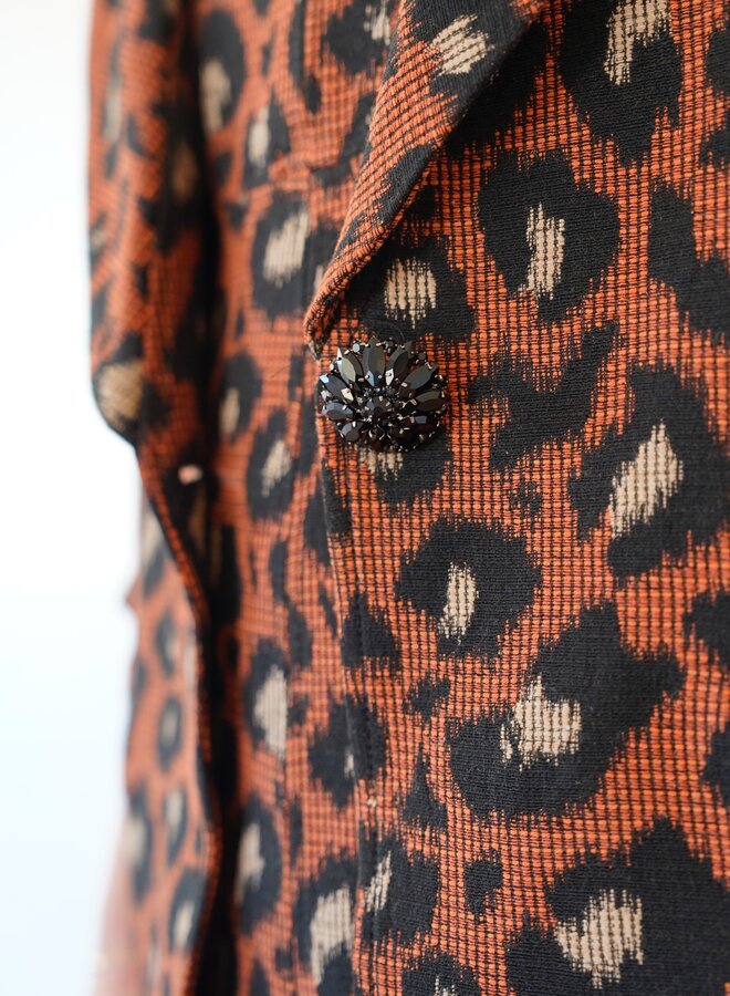 SHUG- Nora Car Coat- Animal Jacquard
