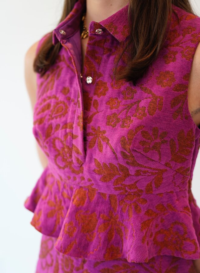SHUG- Olivia Top- Purple Wine