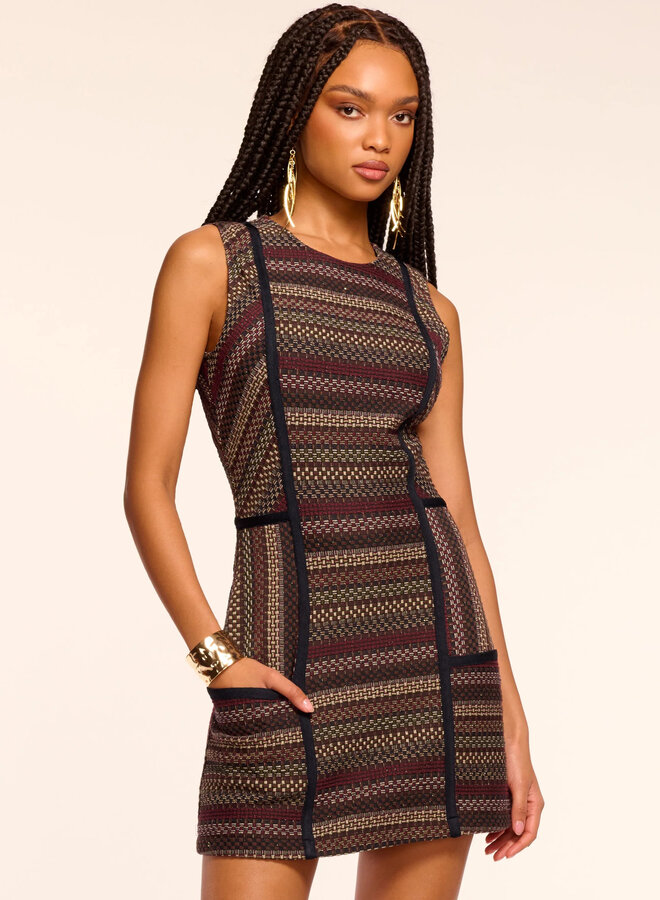 Ramy Brook- Jeanette Dress- Navy Multi Tweed