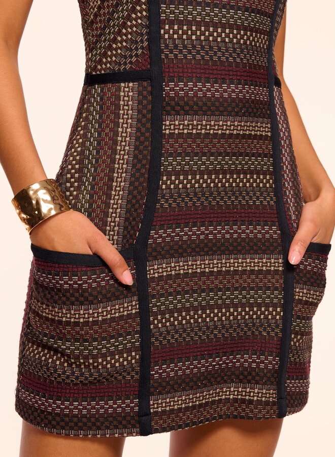 Ramy Brook- Jeanette Dress- Navy Multi Tweed