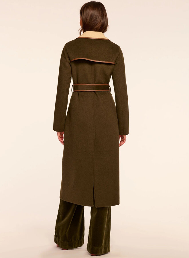 Ramy Brook- Joan Coat- Deep Olive/Camel