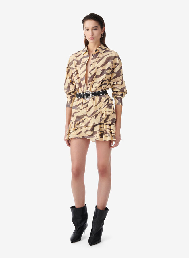 IRO- Dauna Skirt- Print Tiger