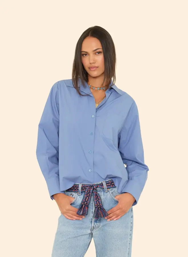 Xirena- Monroe Shirt- Cadet Blue