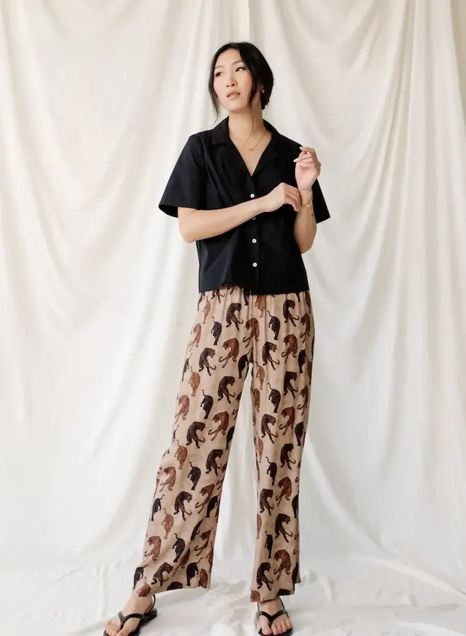 Natalie Busby- Wherever Cropped Pant- Tiger