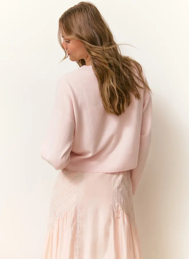 Love Shack Fancy- Bellman Pullover- Pale Pink
