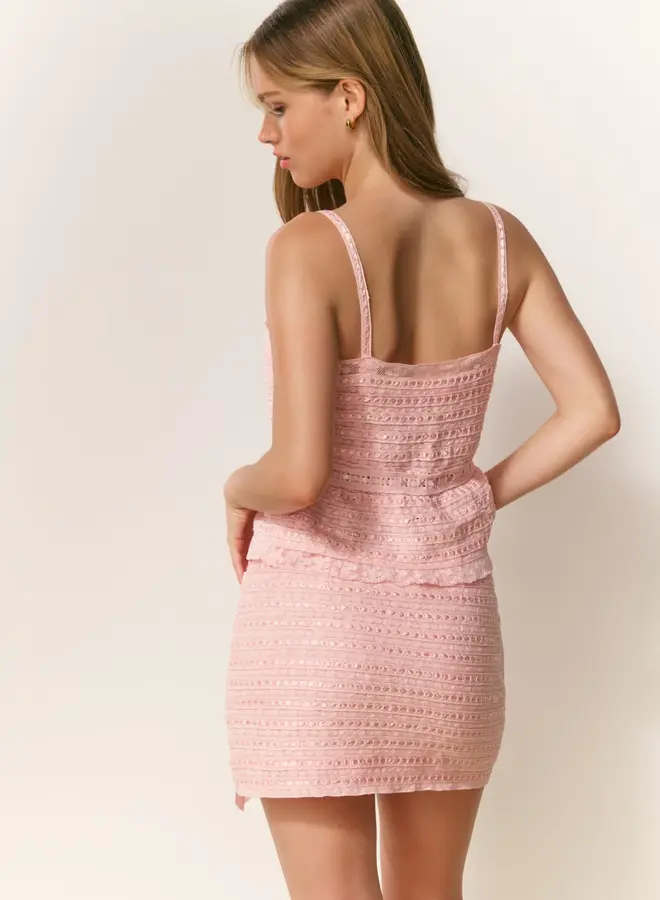 Love Shack Fancy- Wyana Skirt- Dusty Pink