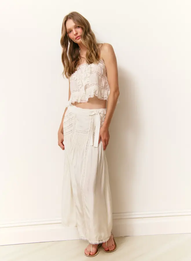 Love Shack Fancy- Beloria Skirt- Ivory