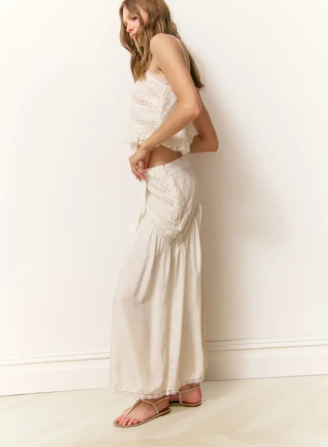 Love Shack Fancy- Beloria Skirt- Ivory