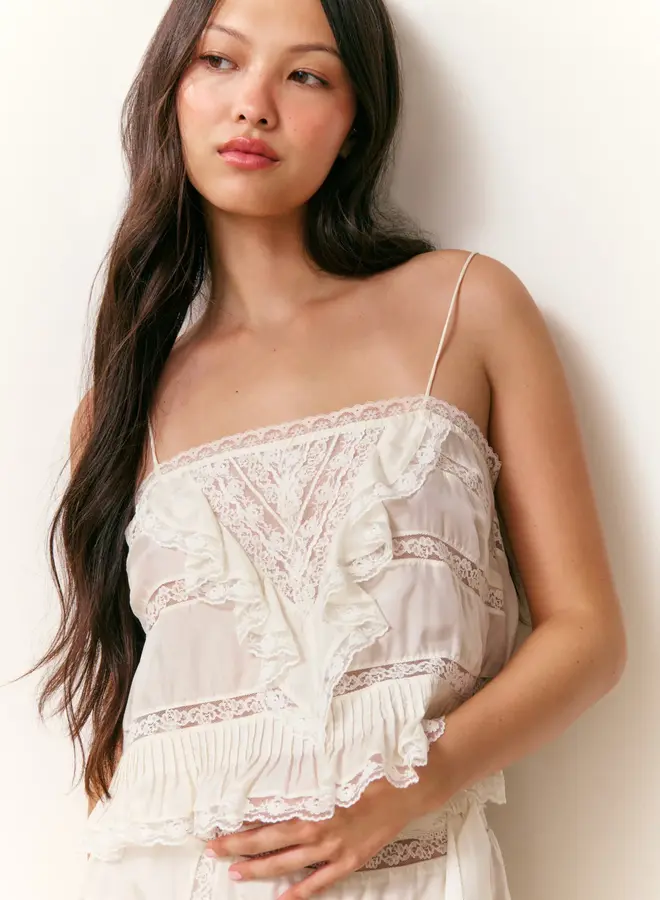 Love Shack Fancy- Ondeline Cami- Ivory