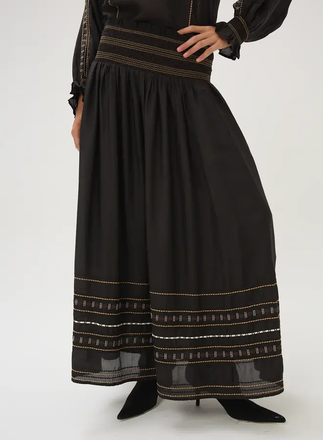 Maria Cher- Joan Ezra Midi Skirt- Black