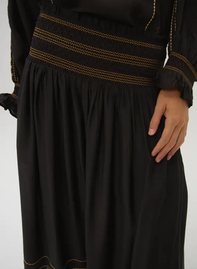 Maria Cher- Joan Ezra Midi Skirt- Black