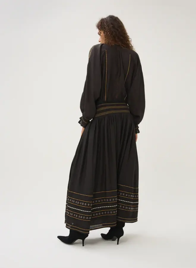 Maria Cher- Joan Ezra Midi Skirt- Black