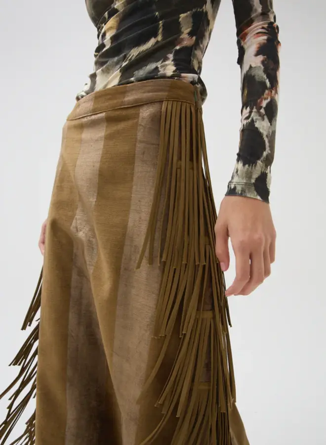 Maria Cher- Kurt Sage Midi Skirt- Army