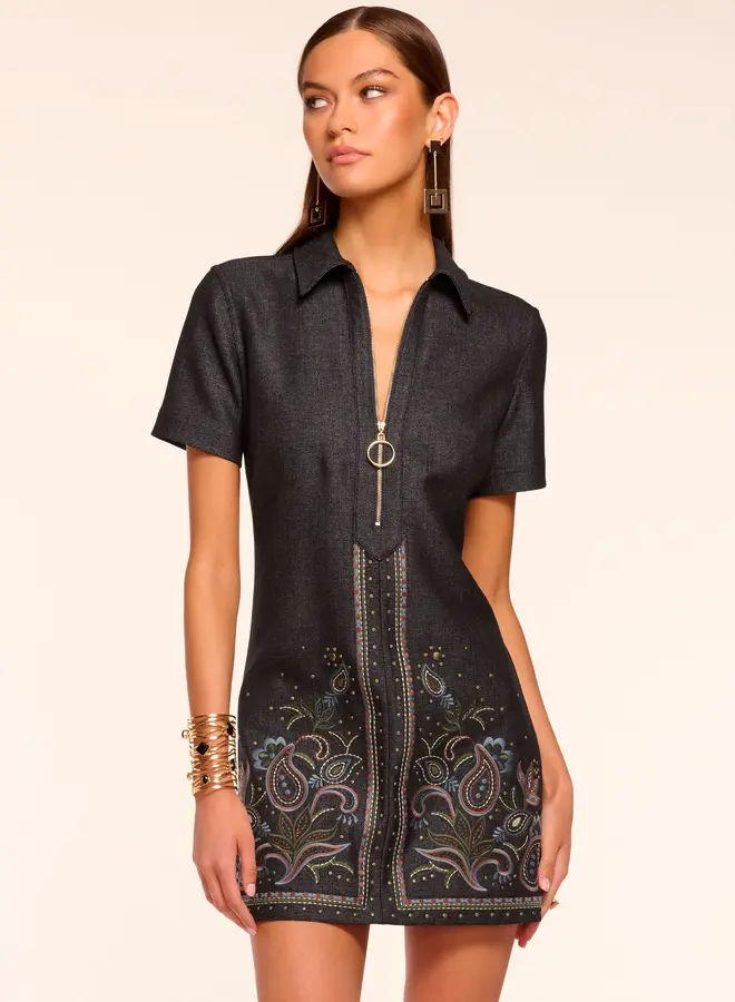 Ramy Brook- Kristen Dress- Dark Denim Multi