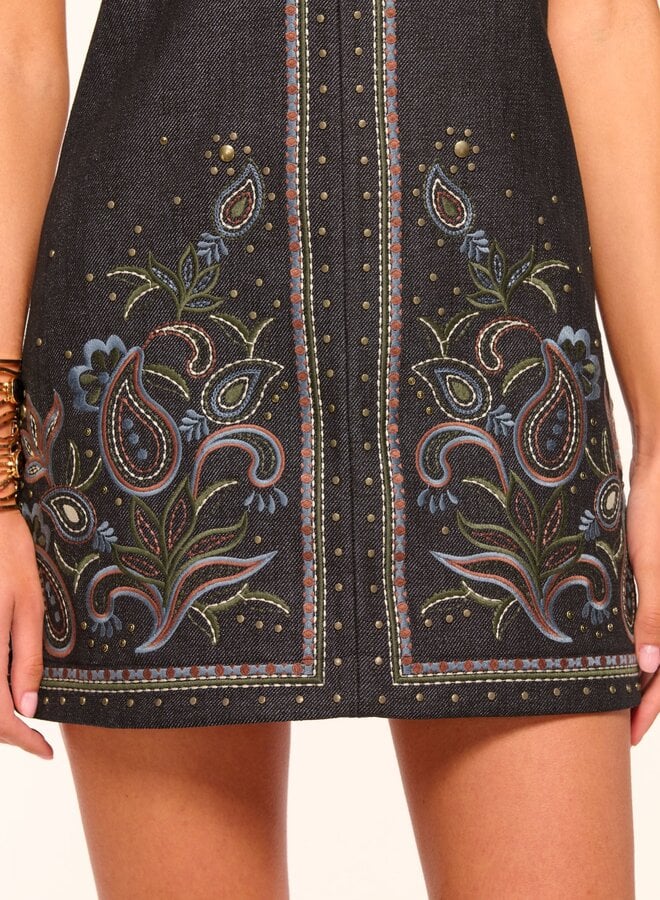 Ramy Brook- Kristen Dress- Dark Denim Multi
