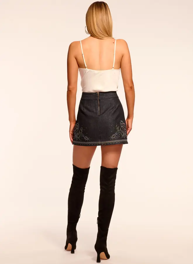 Ramy Brook- Lauren Skirt- Dark Denim Multi