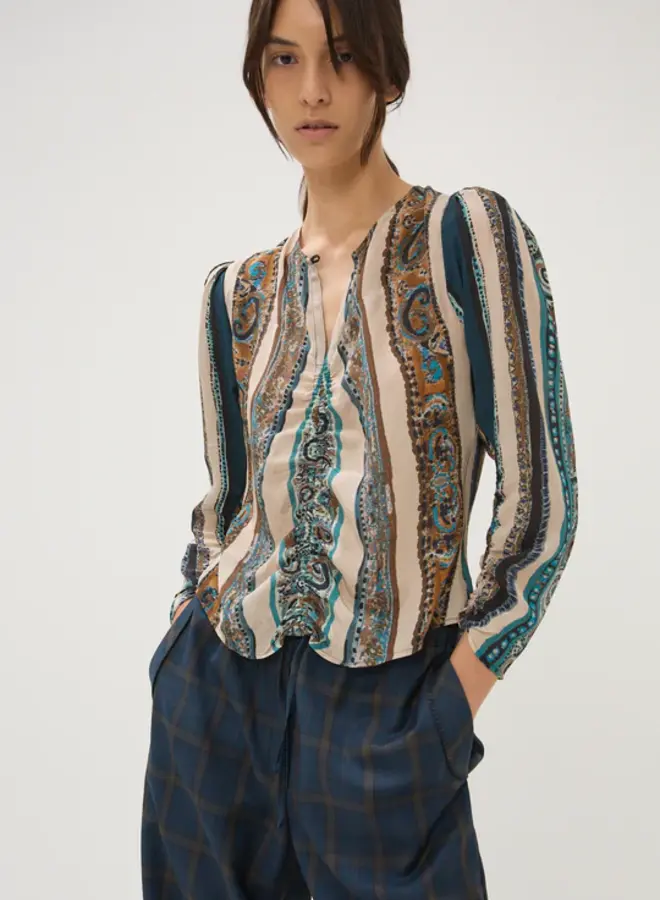 Maria Cher- Lennon Paula Top- Blue