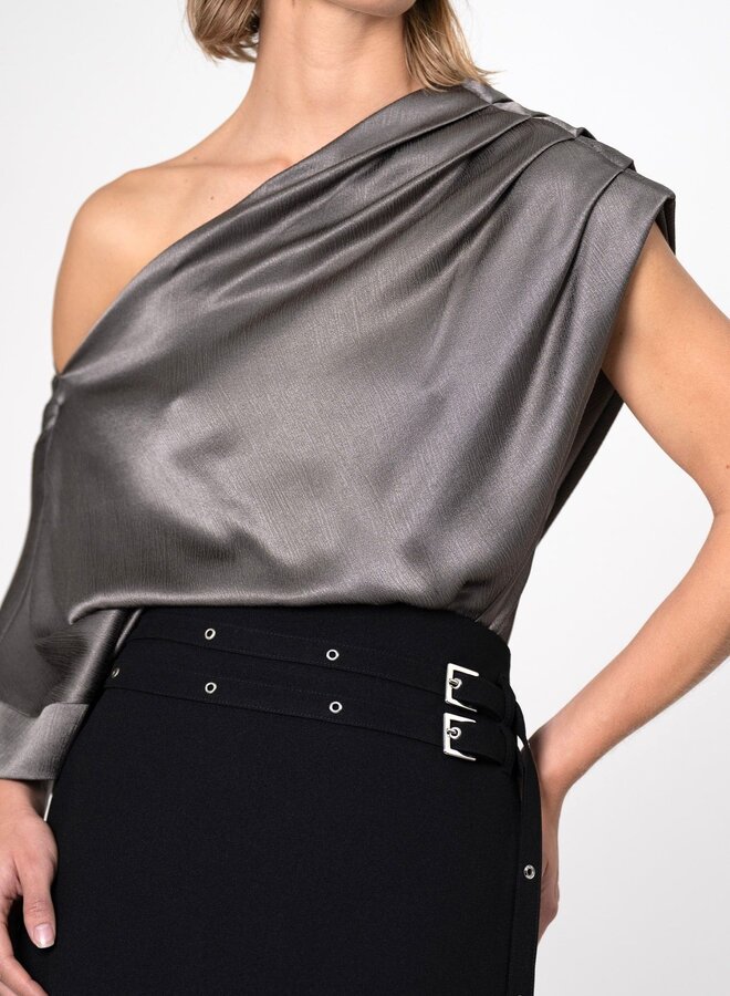 Nonchalant- Kenzie Top- Slate