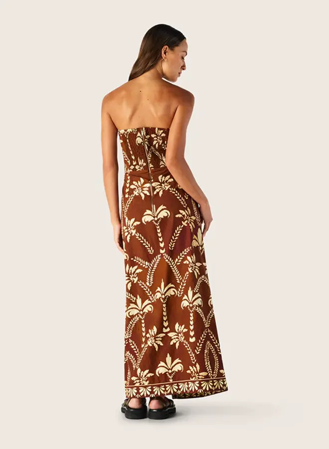 Mos The Label- Deia Print Strapless Dress- Deia Print