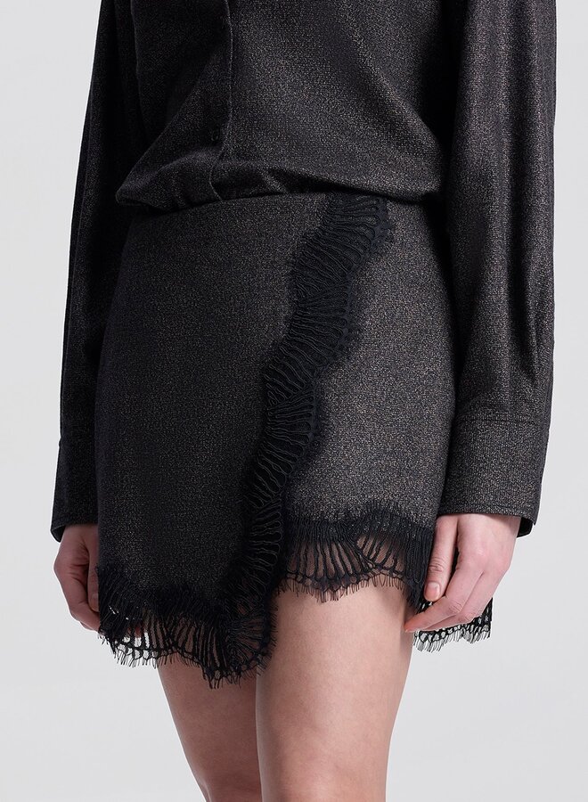 A.L.C.- Sophia Skirt- Ganache/Black