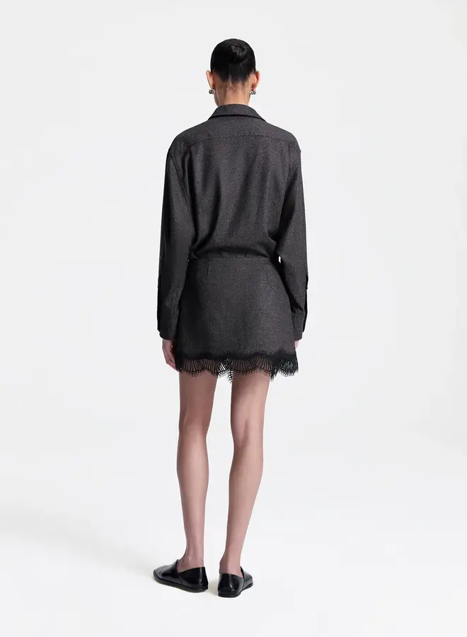 A.L.C.- Sophia Skirt- Ganache/Black