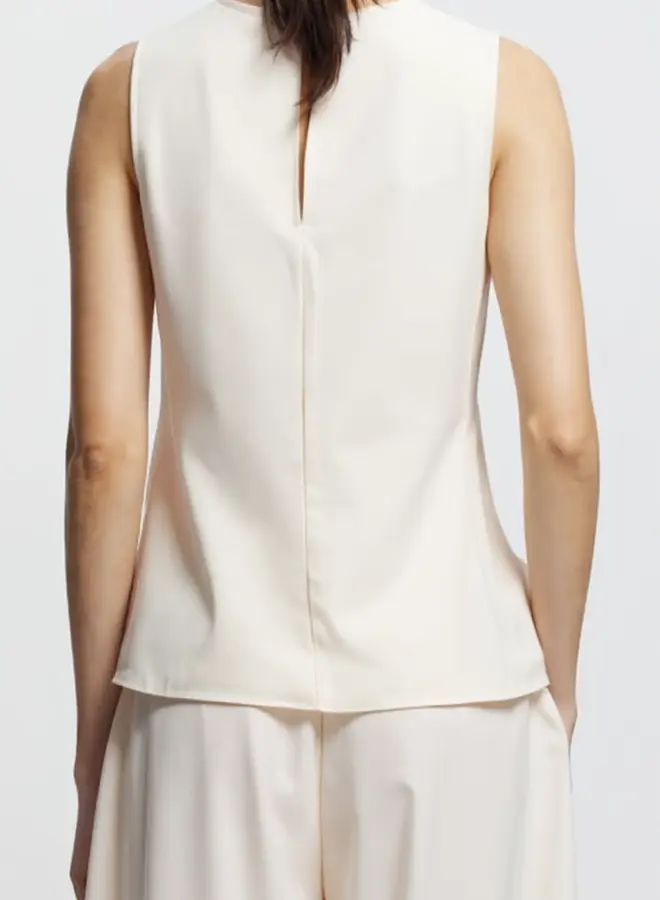 Saint Art- Benson Charmeuse Top- Ivory