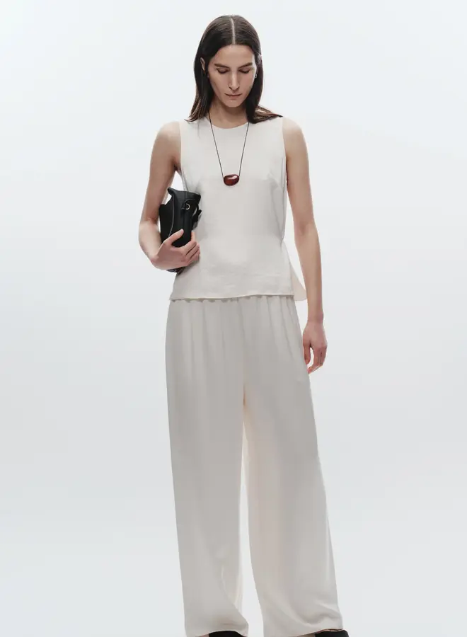 Saint Art- Benson Charmeuse Top- Ivory