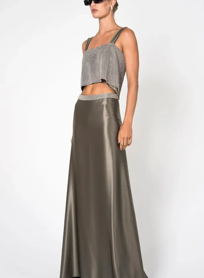 Nonchalant- Gemma Maxi Skirt- Moss