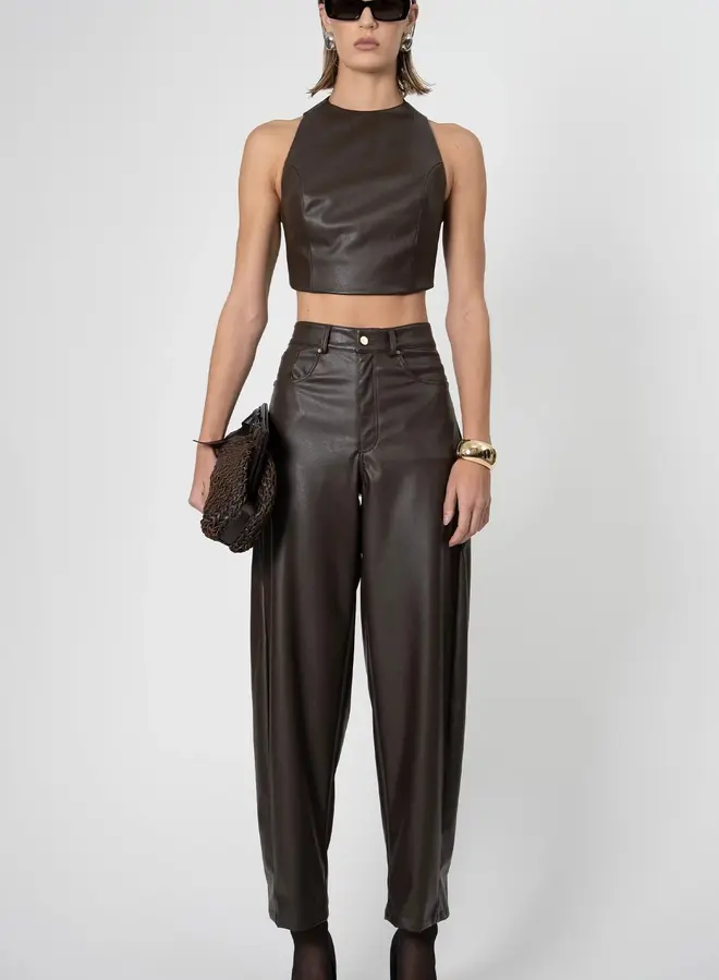 Nonchalant- Perrie Crop- Brown