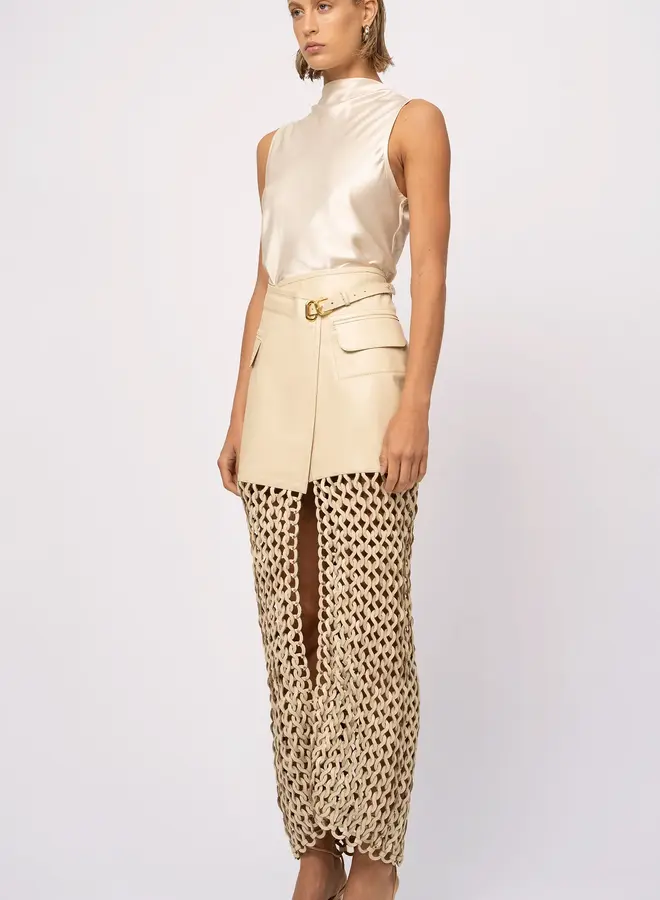 Nonchalant- Kallan Leather Skirt- Creama
