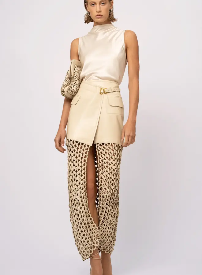 Nonchalant- Kallan Leather Skirt- Creama