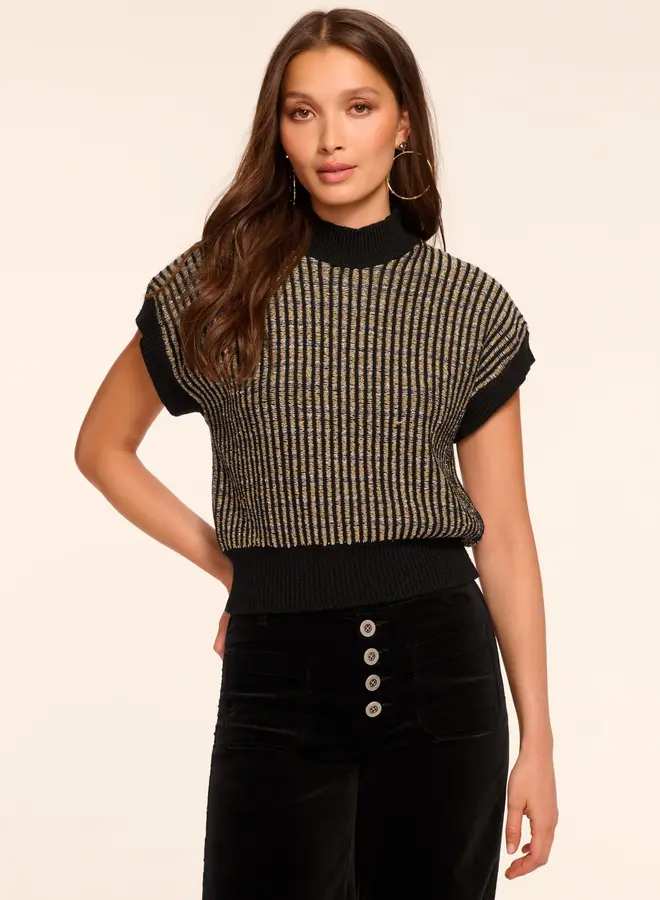 Ramy Brook- Hannah- Black Gold Knit