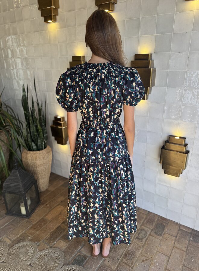 Ulla Johnson- Othella Short Sleeve Midi Dress- Kaleidoscope