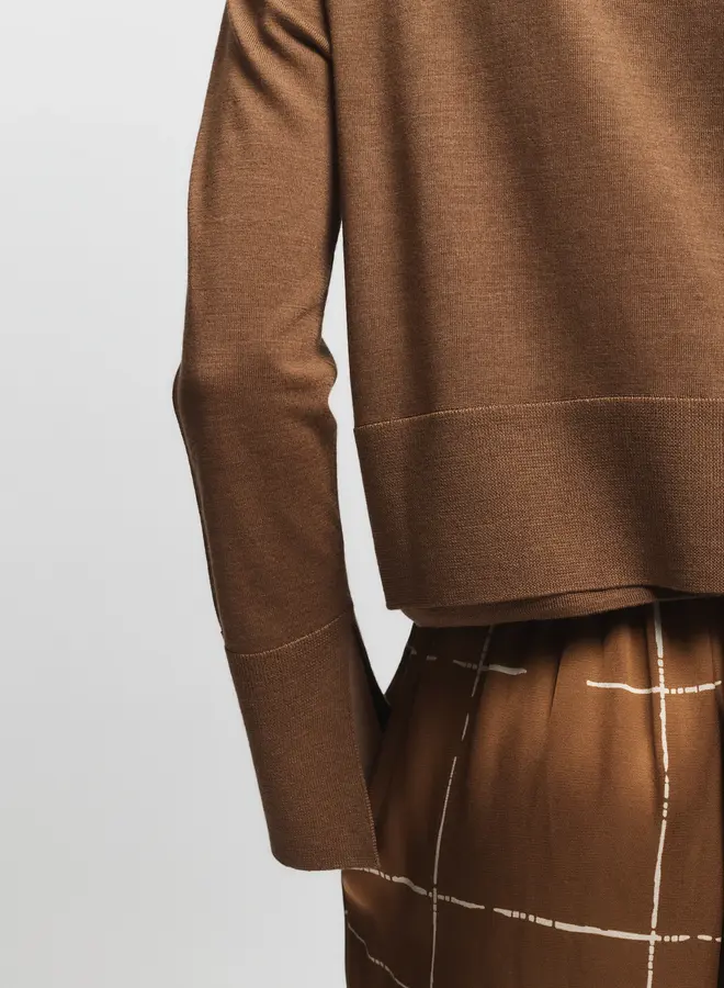 Saint Art- Elodie Layered Crewneck Knit- Clove