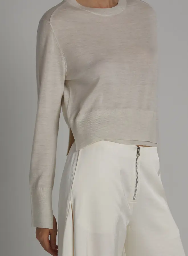 Saint Art- Elodie Layered Crewneck Knit- Ivory