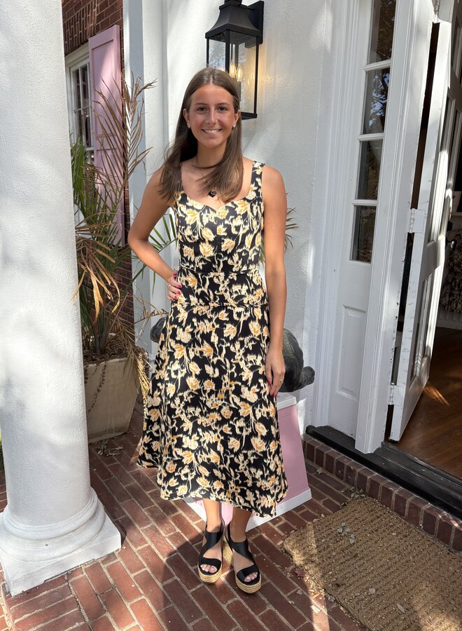 Ulla Johnson- Vivi Sweetheart Neckline Midi Dress- Tourmaline