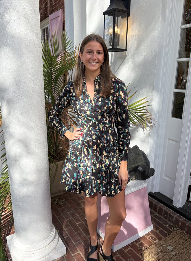 Ulla Johnson- Nanette Long Sleeve Mini Dress- Kaleidoscope