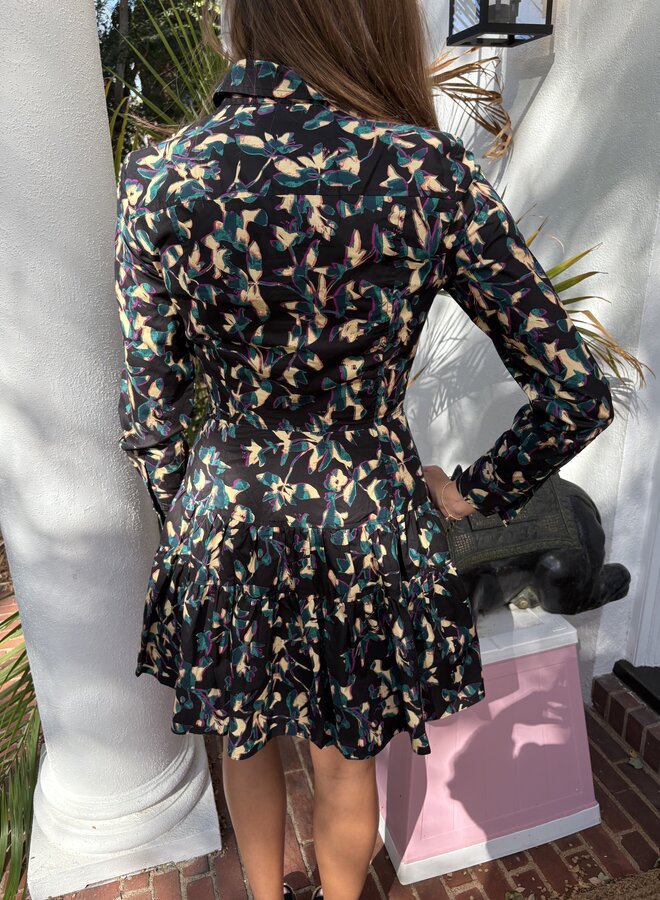 Ulla Johnson- Nanette Long Sleeve Mini Dress- Kaleidoscope